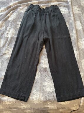 Women’s Black Elastic-Waist Casual Pants